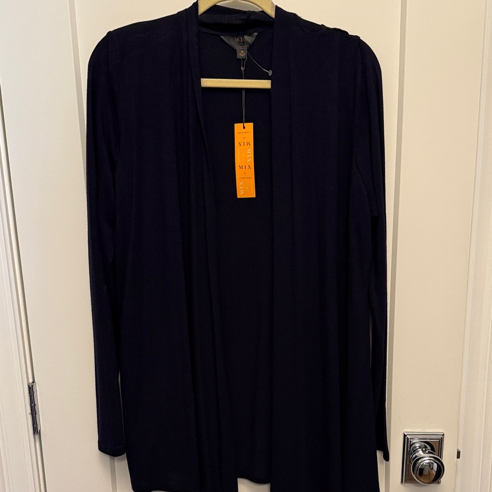 Mix Navy Blue Knit Cardigan